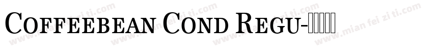 Coffeebean Cond Regu字体转换